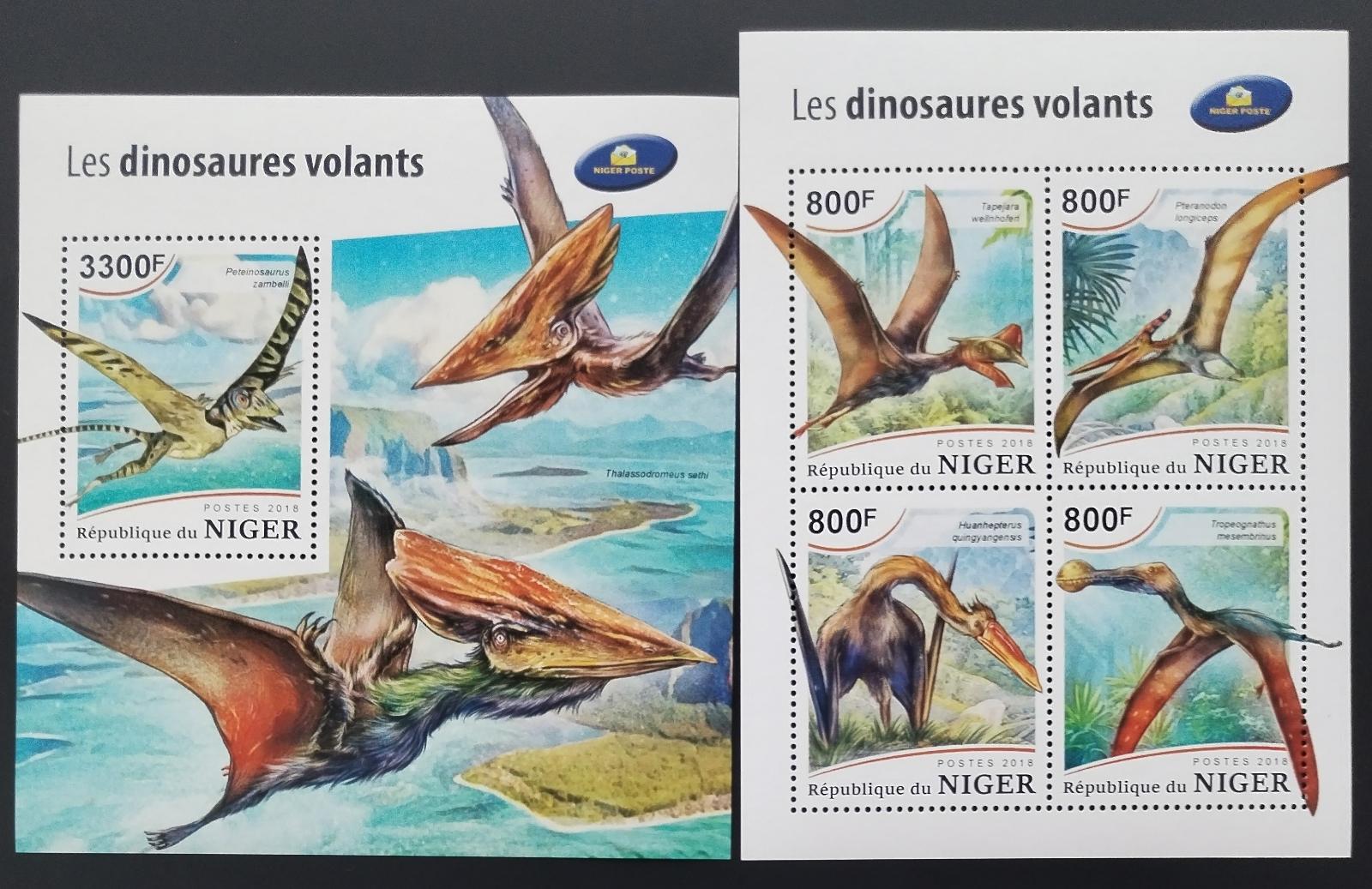Niger 2018 Létající dinosauři a ještěři pravěku