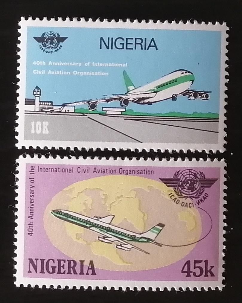 Nigérie 1984 4€ 40 let civilního letectví, letadla