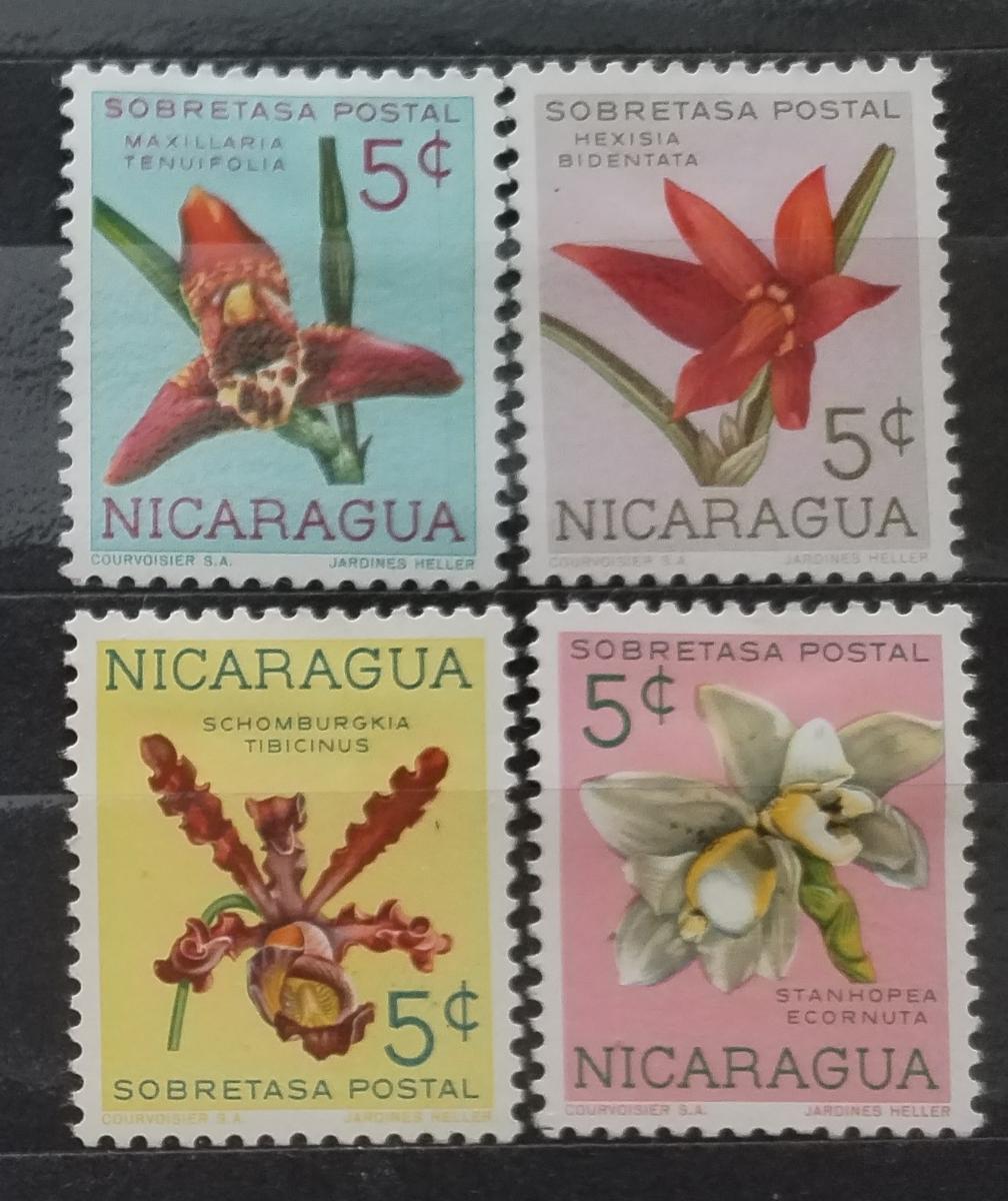 Nikaragua 1962 Orchideje a poštovní daň, výběr