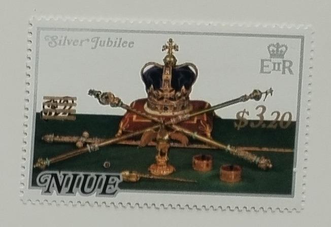 Niue 1977 Stříbrné výročí vlády královny Alžběty II. PŘETISK vyšší h.