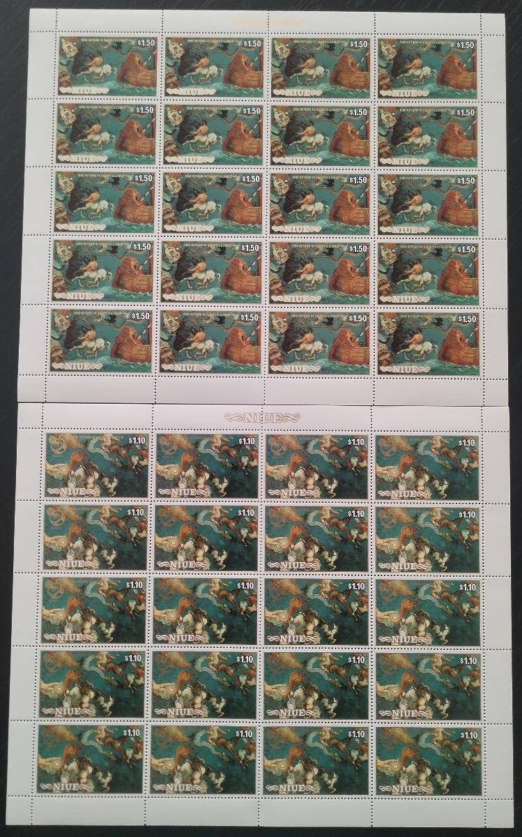 Niue 1986 Přelet Halleyovy komety, Vesmír v umění, Souhvězdí ARCHY
