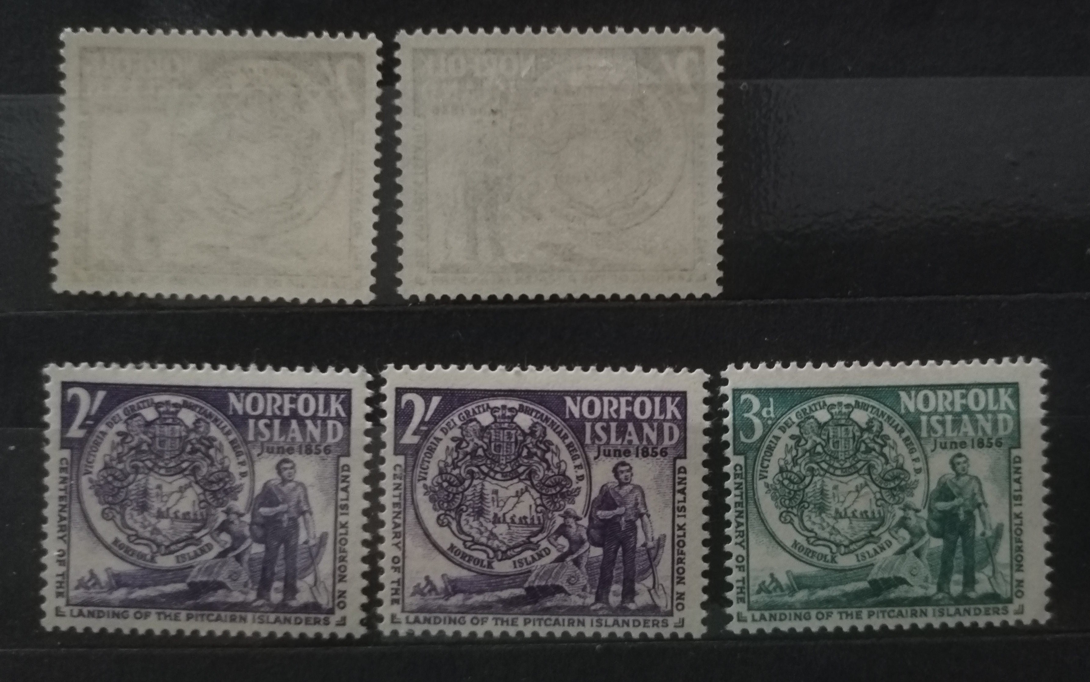 Ostrov Norfolk 1958 Výročí + všechny typy (horní řada MH)