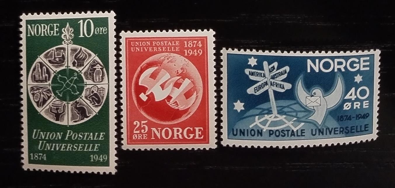 Norsko 1949 Výročí Světové poštovní unie, UPU