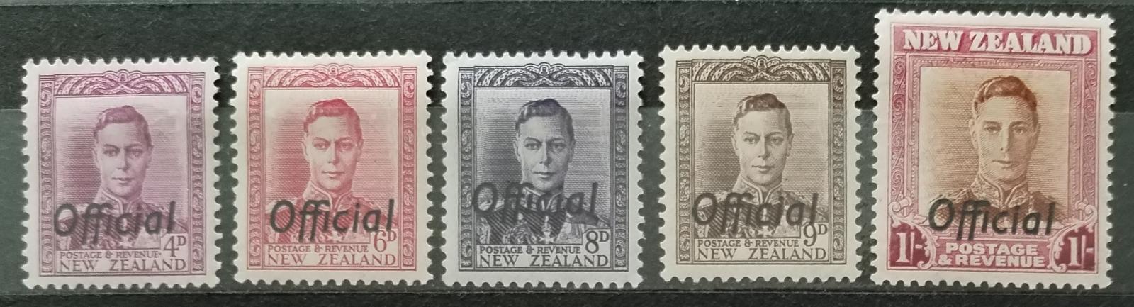 Nový Zéland 1947 50£ Výběr z přetisků úředních známek