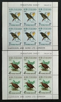 Nový Zéland 1966 Health Stamps, Ptáci a fauna ostrova v kompl.aršících