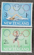 Nový Zéland 1968 Health Stamps, Sport a plavání