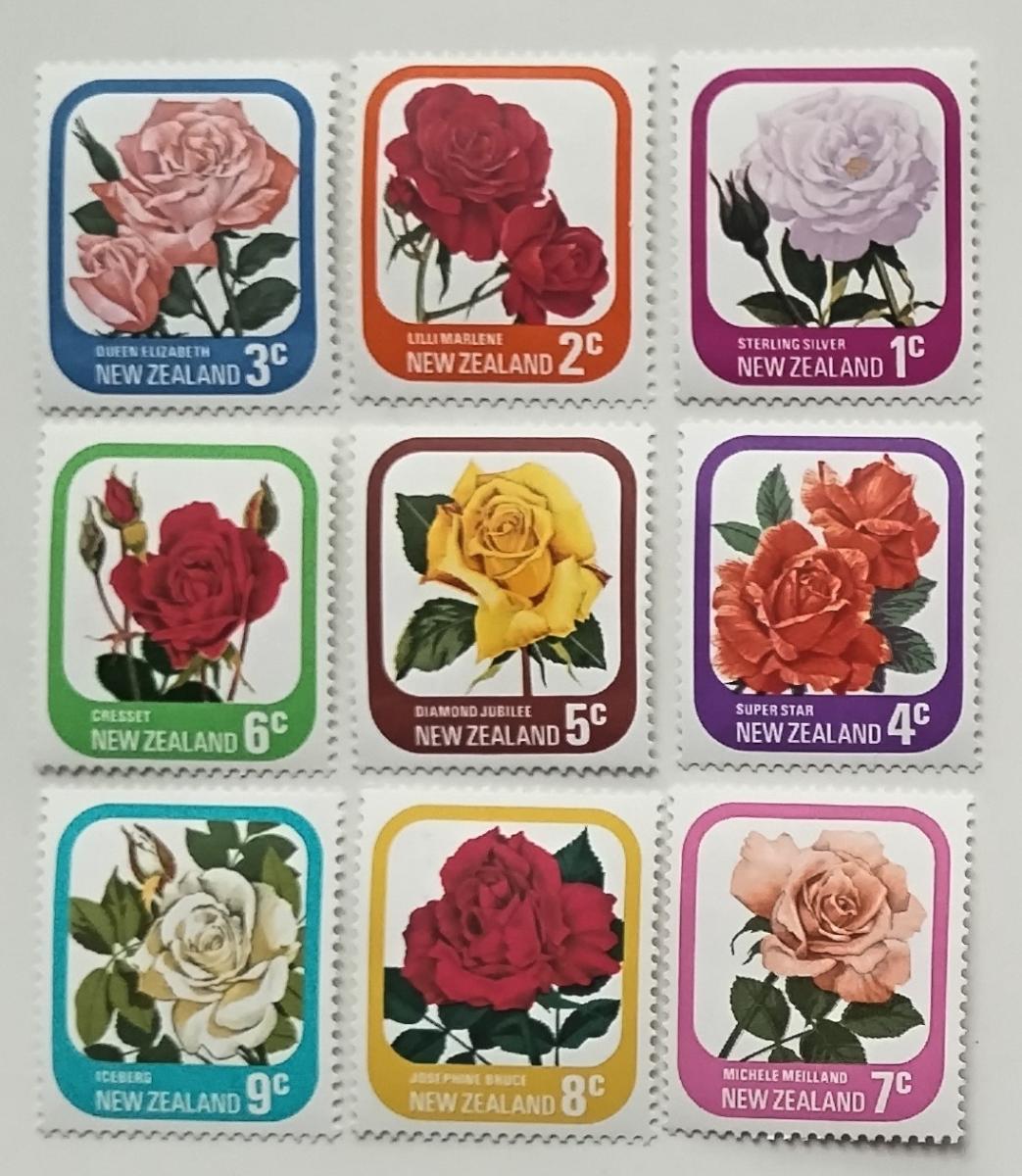 Nový Zéland 1975 Definitiva: Růže a jejich druhy, Flora