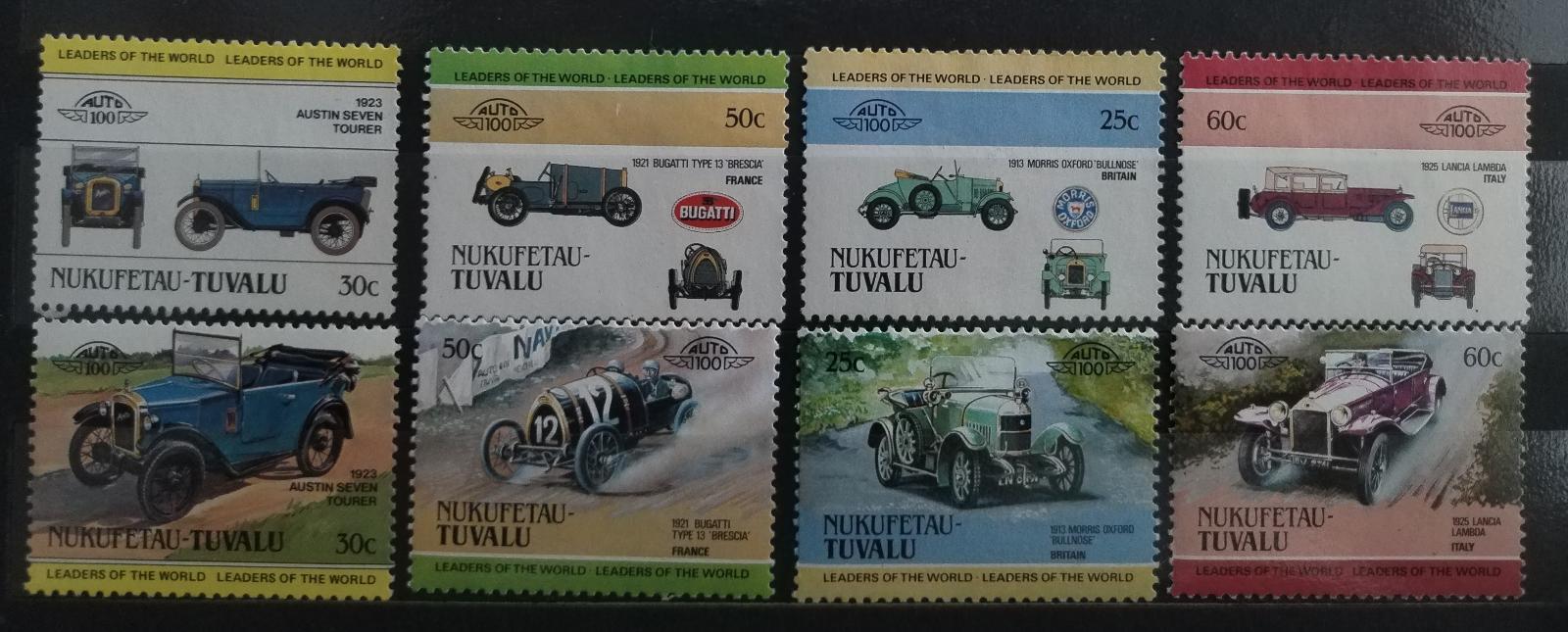 Nukufetau (Tuvalu) tématika - Auta a veterány (horní řada bez lepu)
