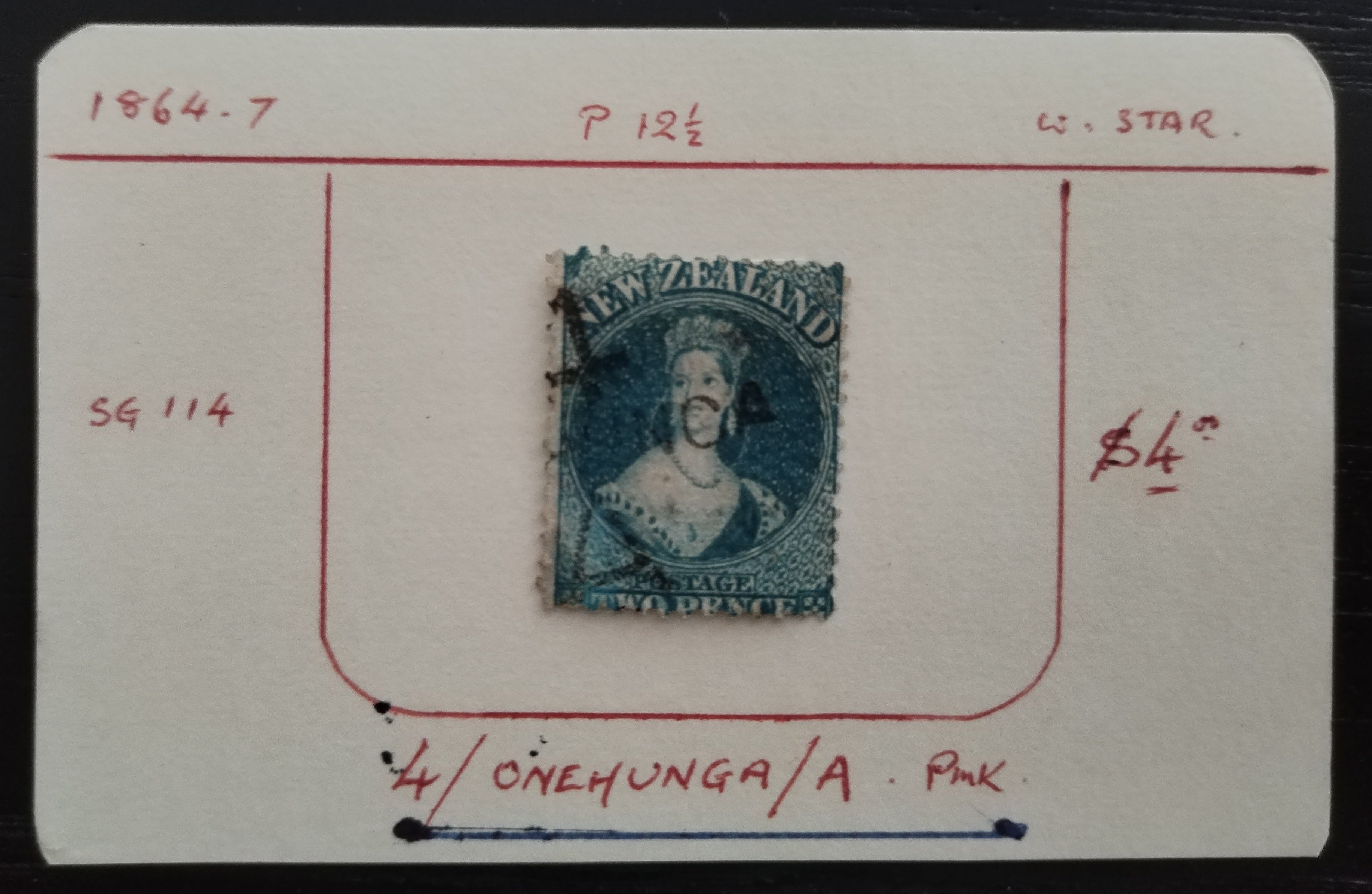 Nový Zéland 1865 SG114 22£ Viktorie