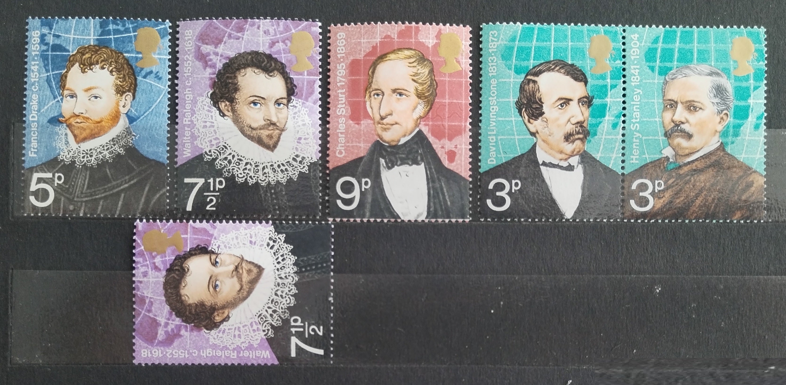 Velká Británie 1973 Objevitelé + odstín