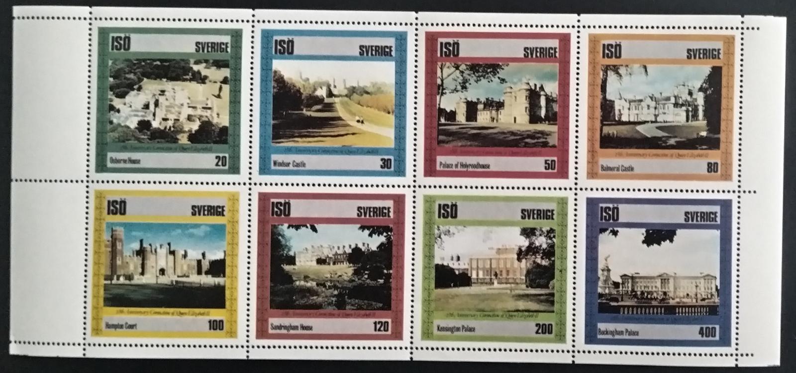 Ostrov Isö 1978 Výročí korunovace královny Alžběty II. Sídla a hrady