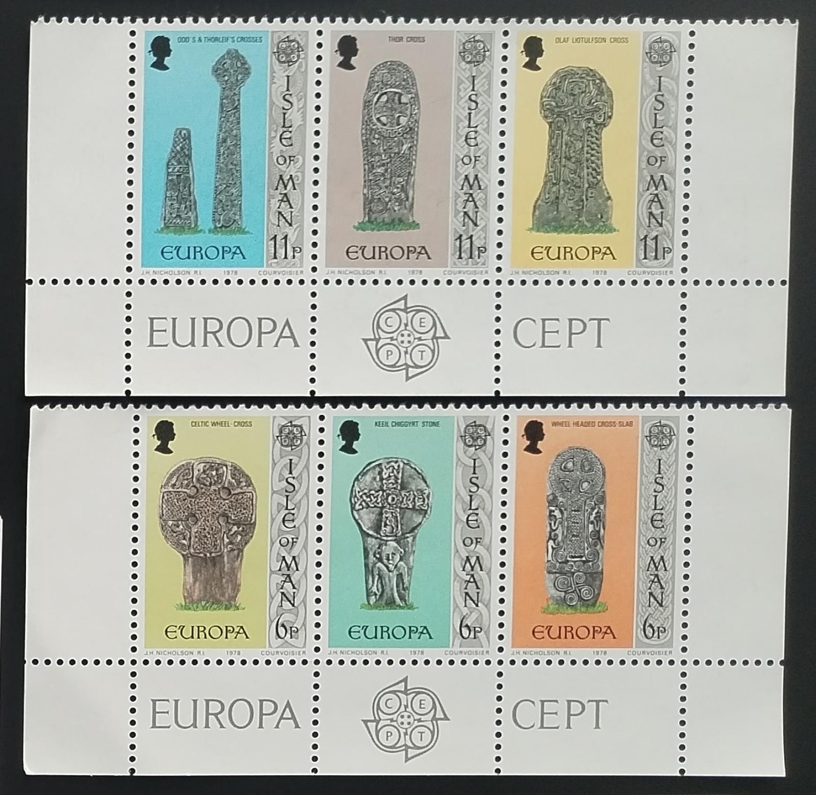 Ostrov Man 1978 2,5€ EUROPA vydání - kamenné kříže