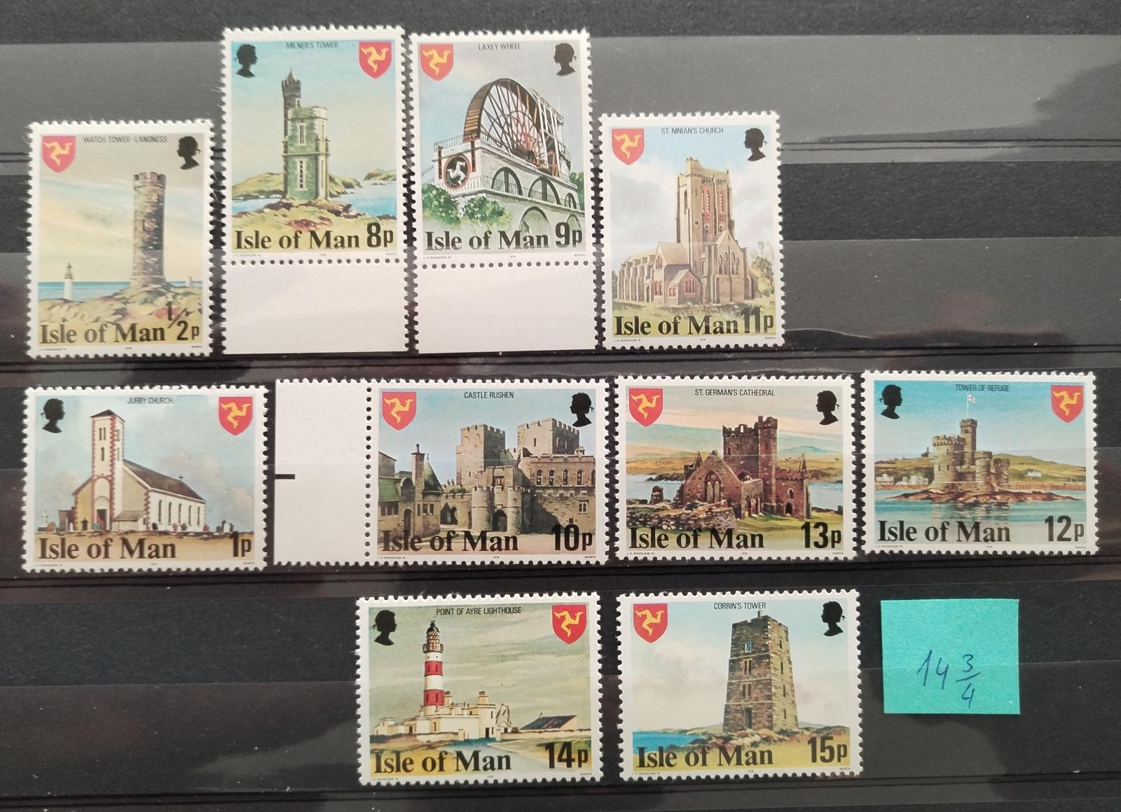 Ostrov Man 1978 Definitiva budov varianta perf. 14,75 (10 z 12)