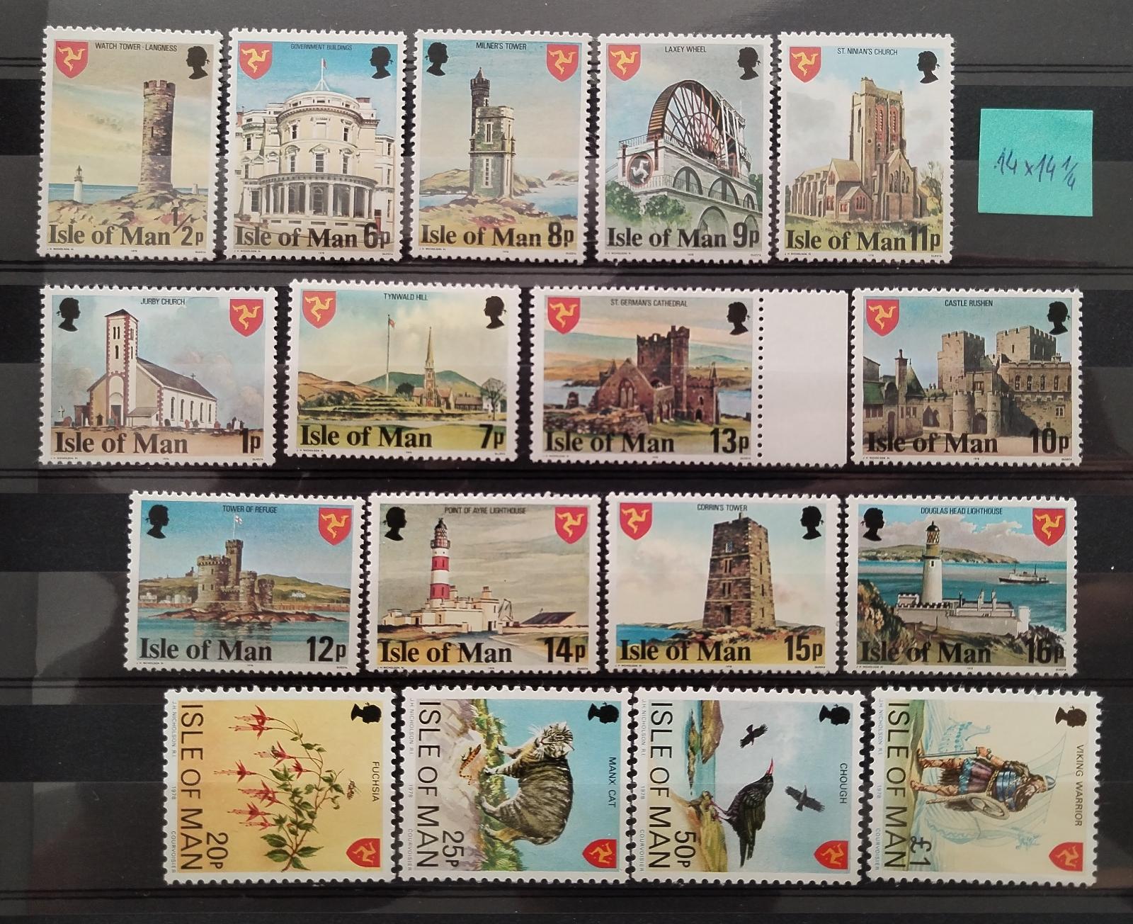 Ostrov Man 1978 Definitiva ostrovních budov a druhů fauny a flory