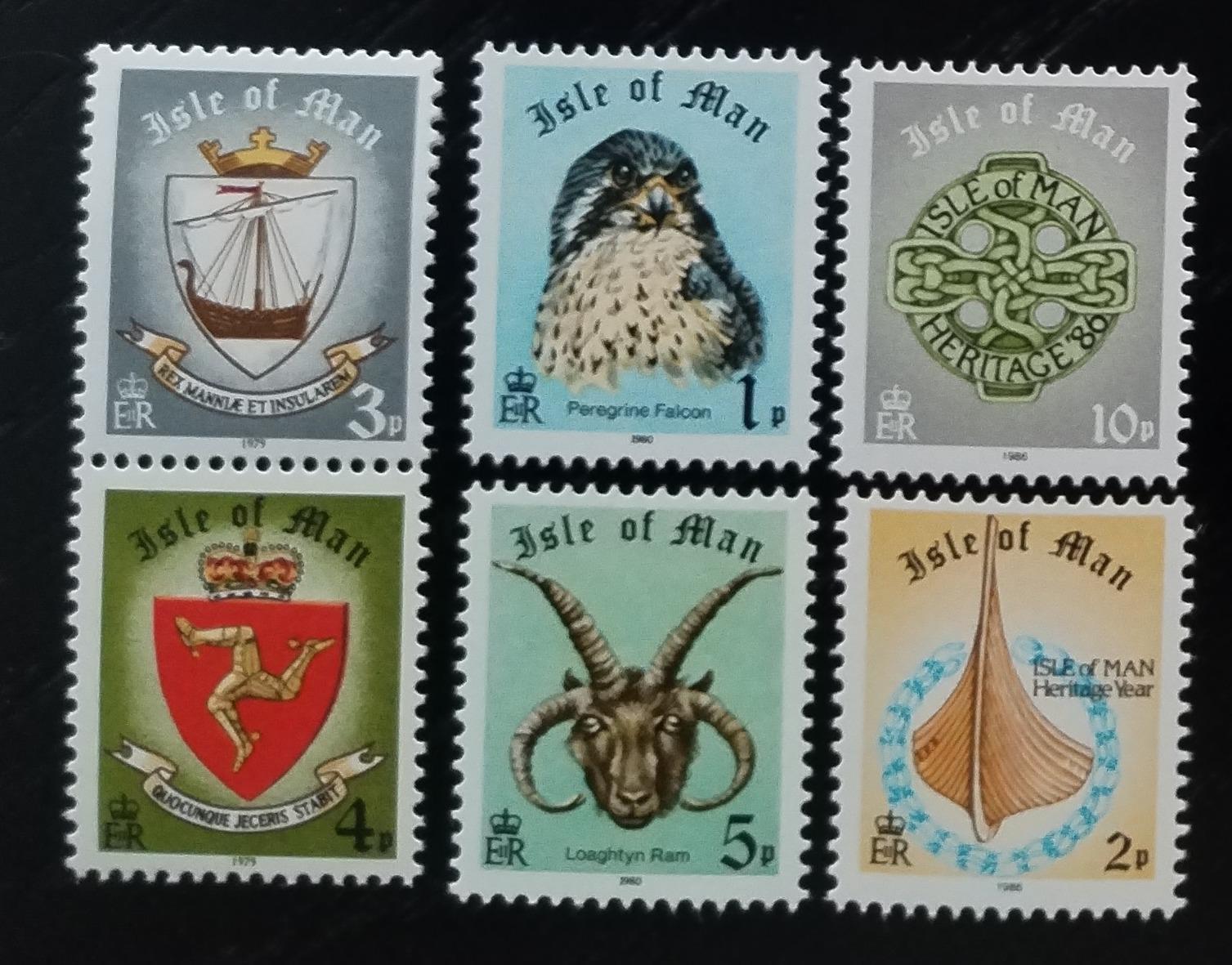 Ostrov Man 1979-6 Cívkové známky, Lodě a erby