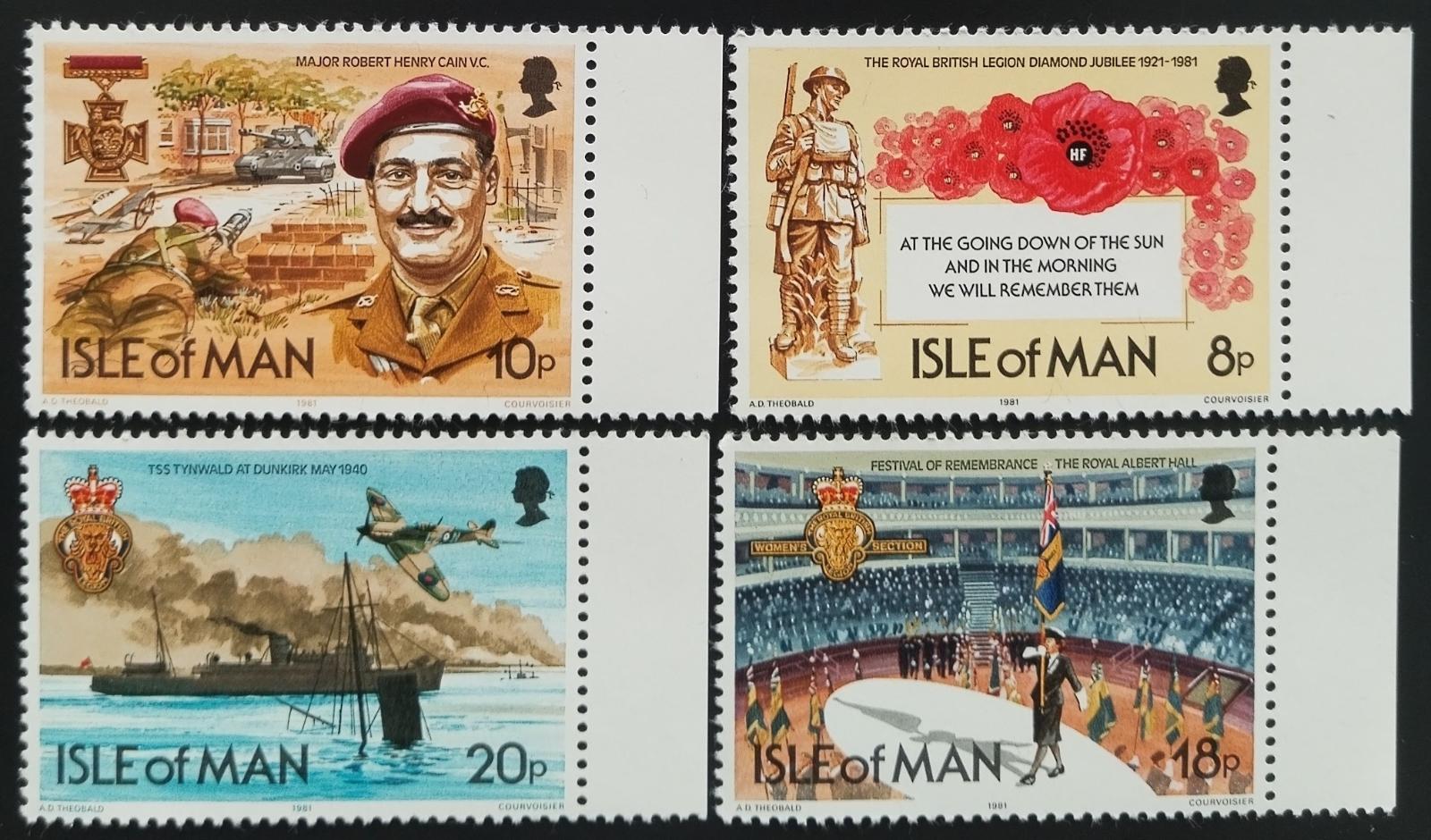 Ostrov Man 1981 60 let britských legií, vojenství (popis)