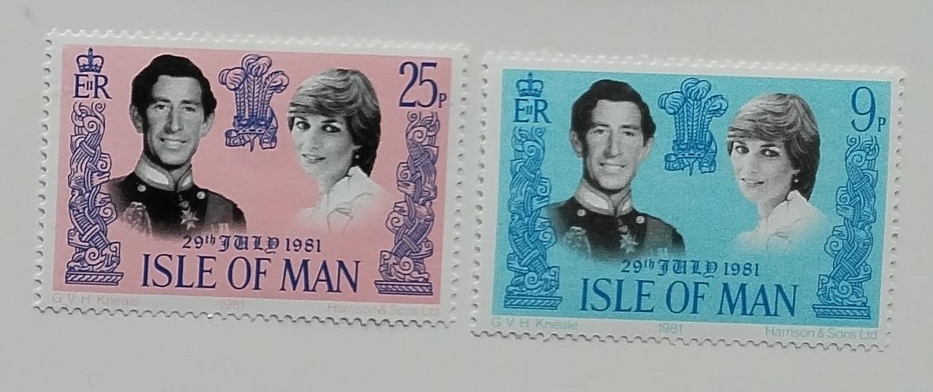 Ostrov Man 1981 Svatba princezny Diany a krále Karla III.