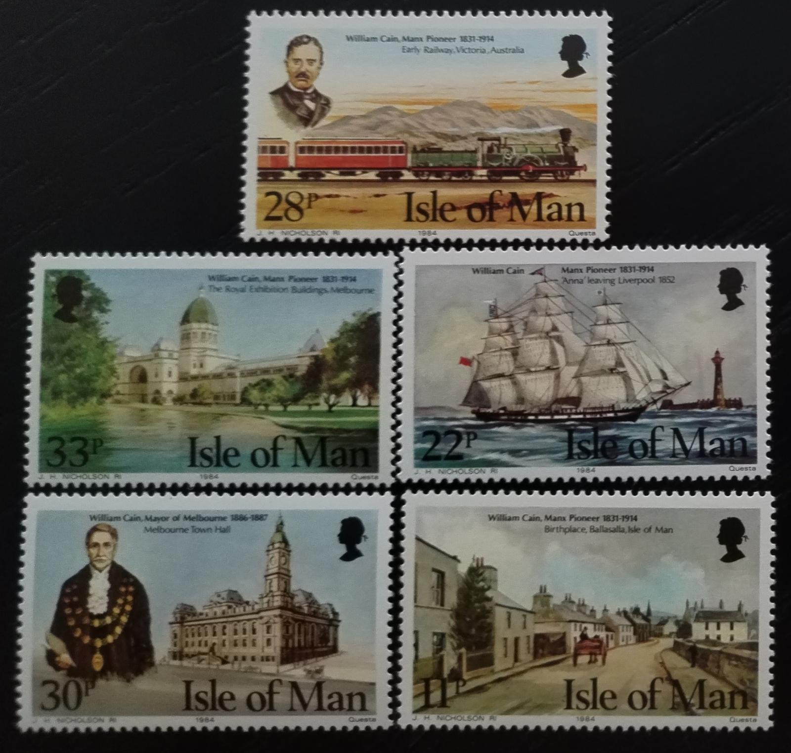 Ostrov Man 1984 William Cain, Vlaky a lodě
