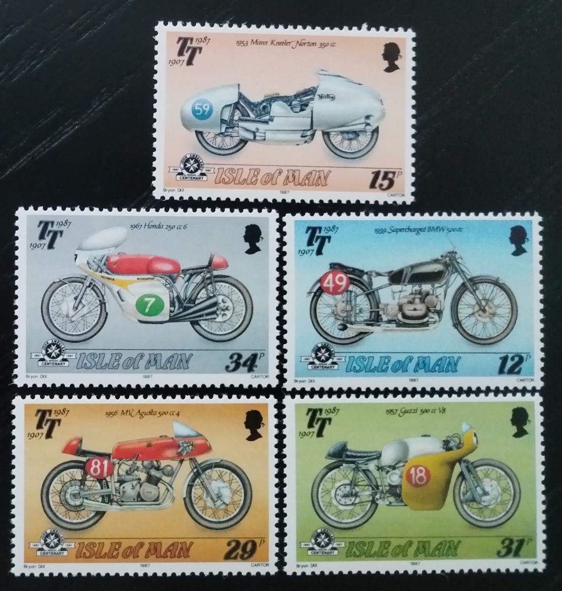 Ostrov Man 1987 6€ Motorky a motocykly