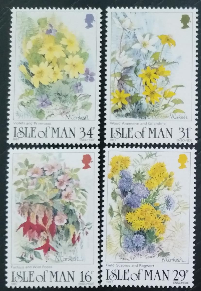 Ostrov Man 1987 7€ Květiny a flora