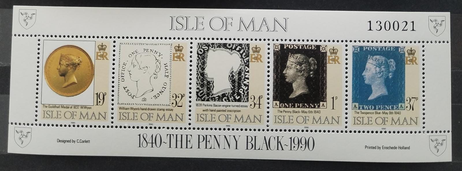 Ostrov Man 1990 Výročí známky Penny Black