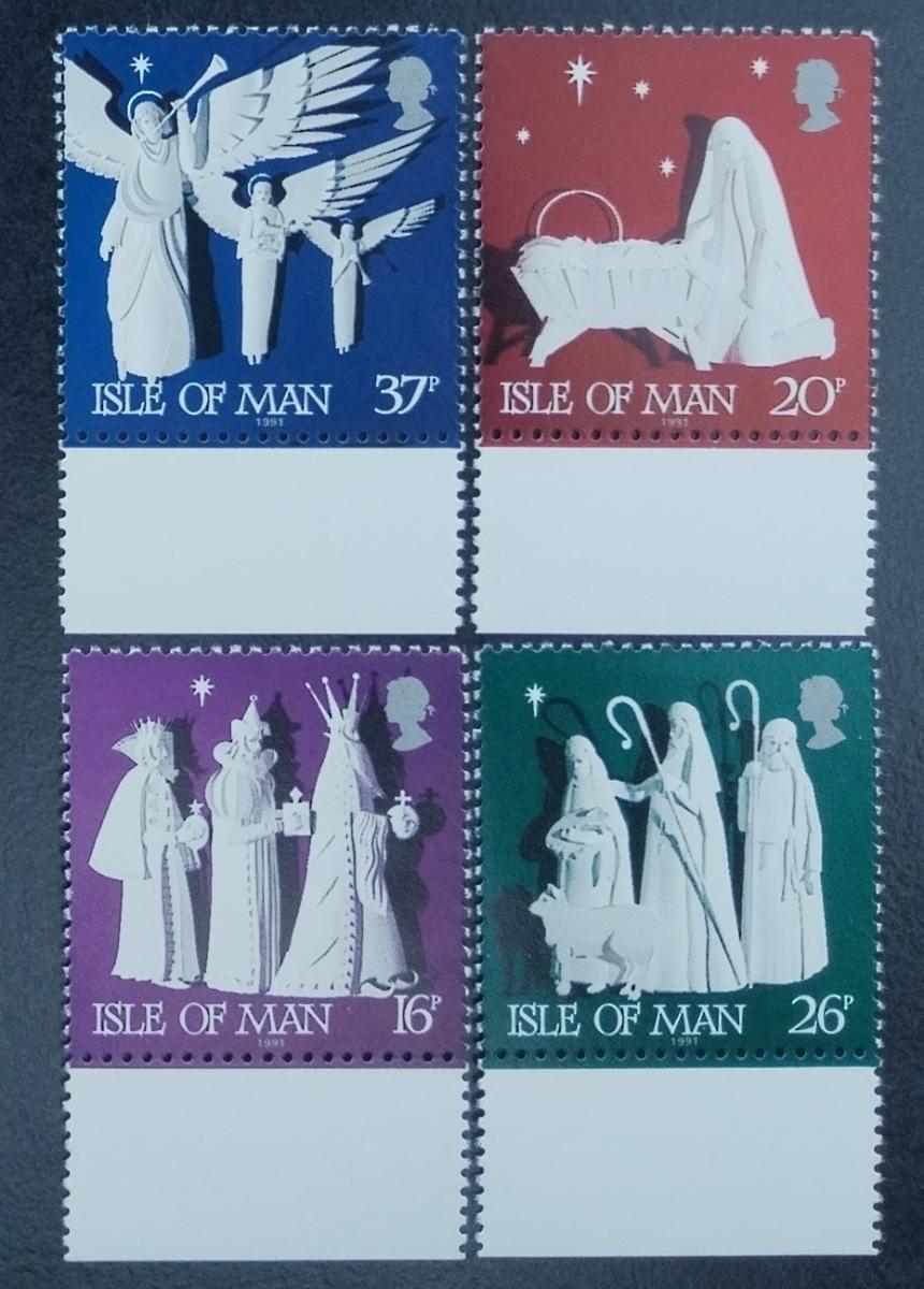 Ostrov Man 1991 4€ Vánoce (popis)