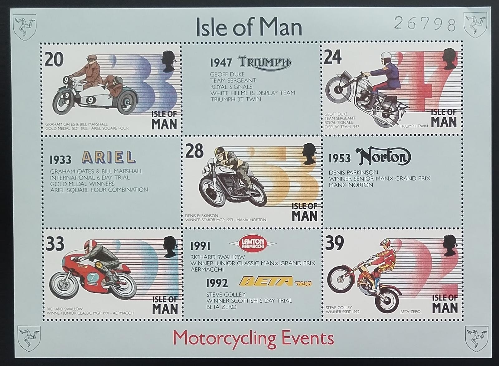 Ostrov Man 1993 7€ Ostrovní závody motocyklů, Motorky