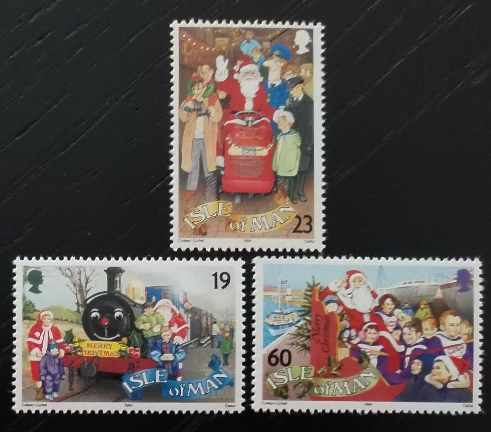 Ostrov Man 1994 4,5€ Vánoce a Santa Klaus, Vlaky