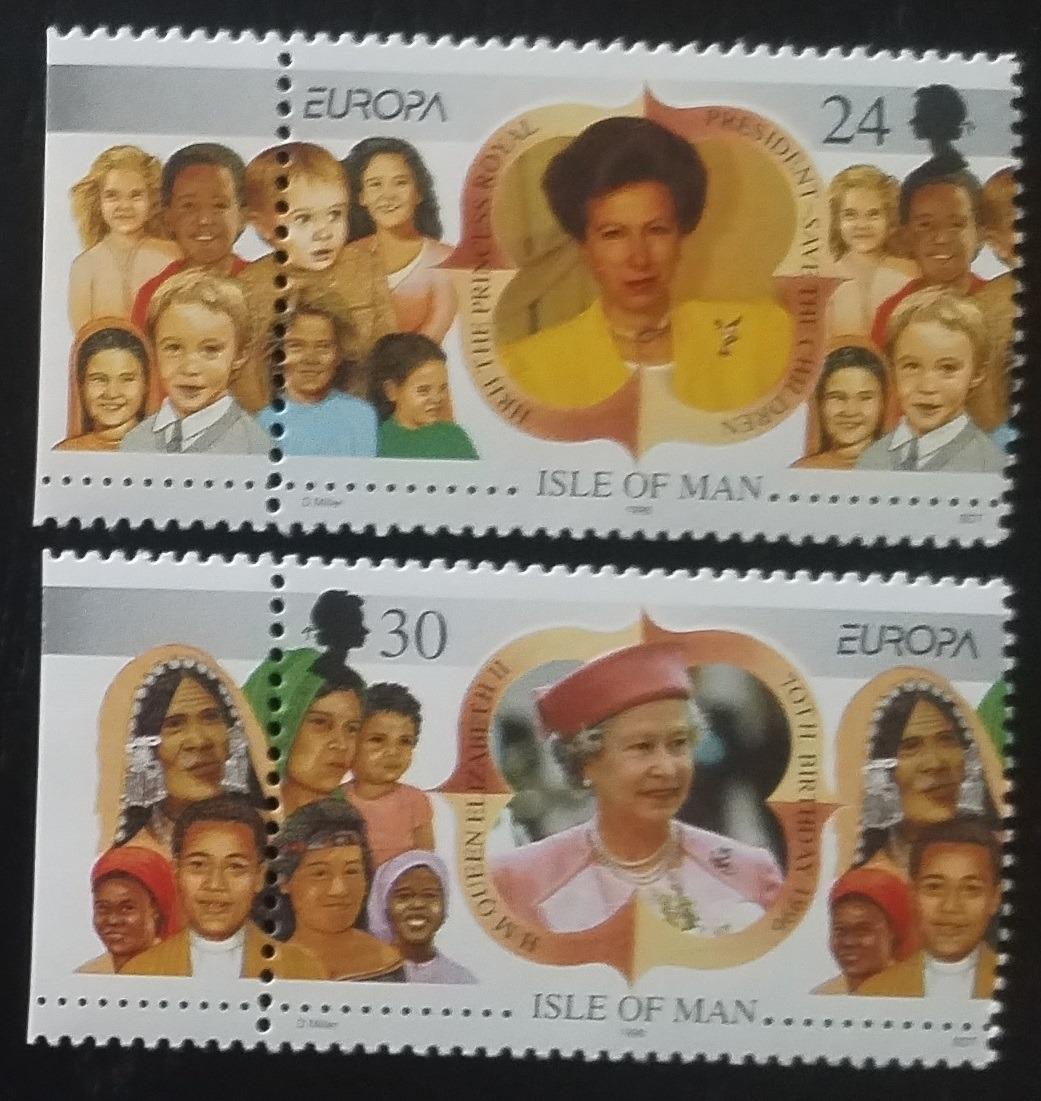 Ostrov Man 1996 2,2€ Narozeniny královny Alžběty II. a EUROPA