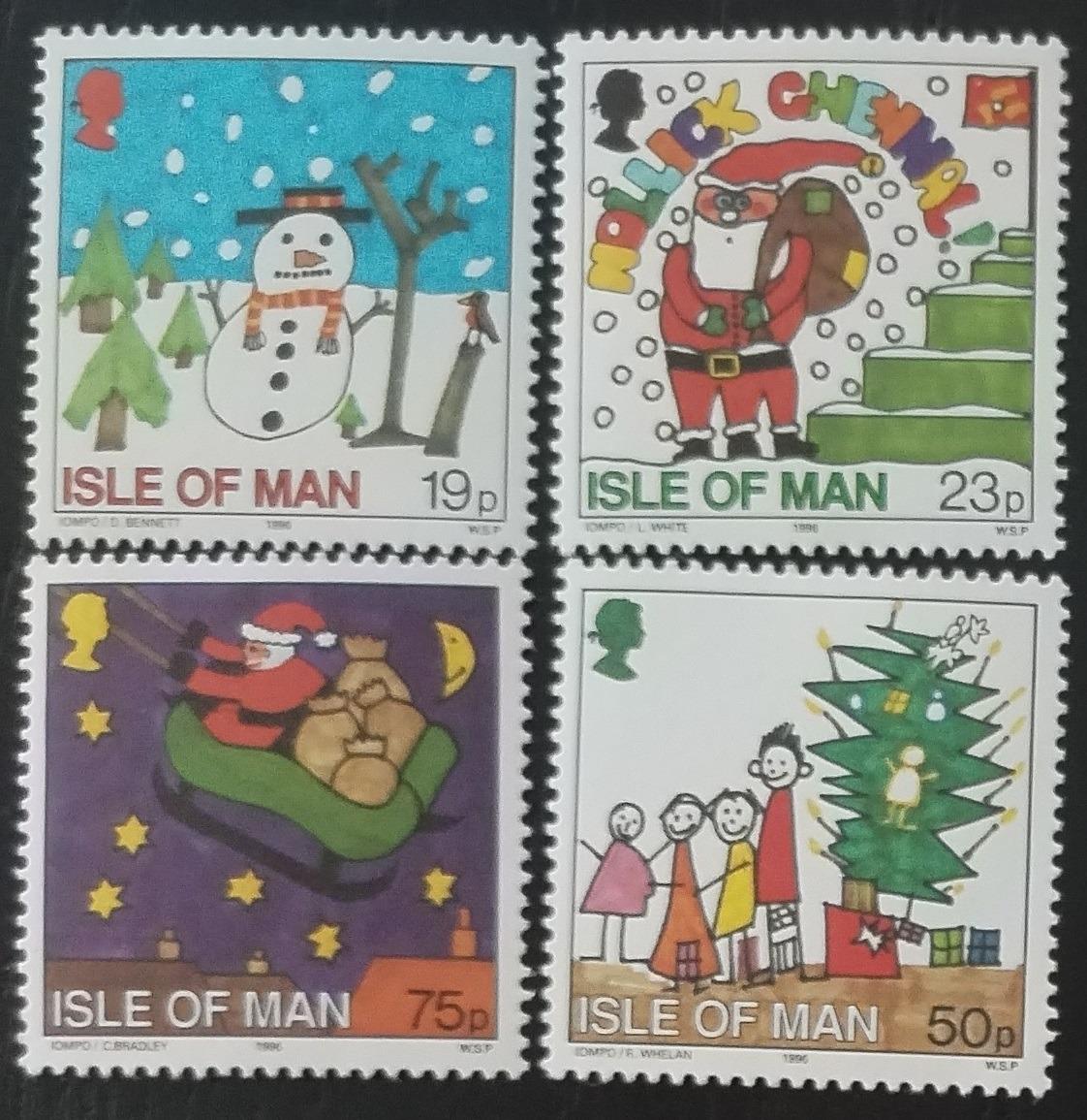 Ostrov Man 1996 5,5€ Vánoce a dětské kresby