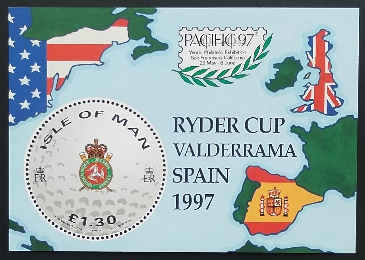 Ostrov Man 1997 5€ Výročí Ryder Cup - ostrov a sport