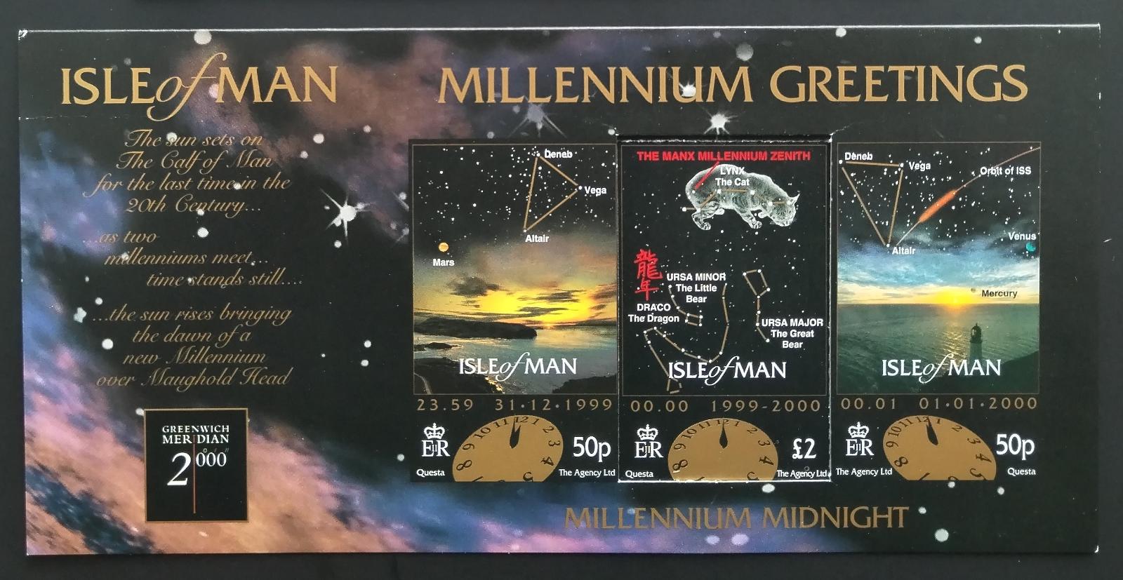 Ostrov Man 2000 14€ Oslavy milénia - Vesmír a souhvězdí DELUXE