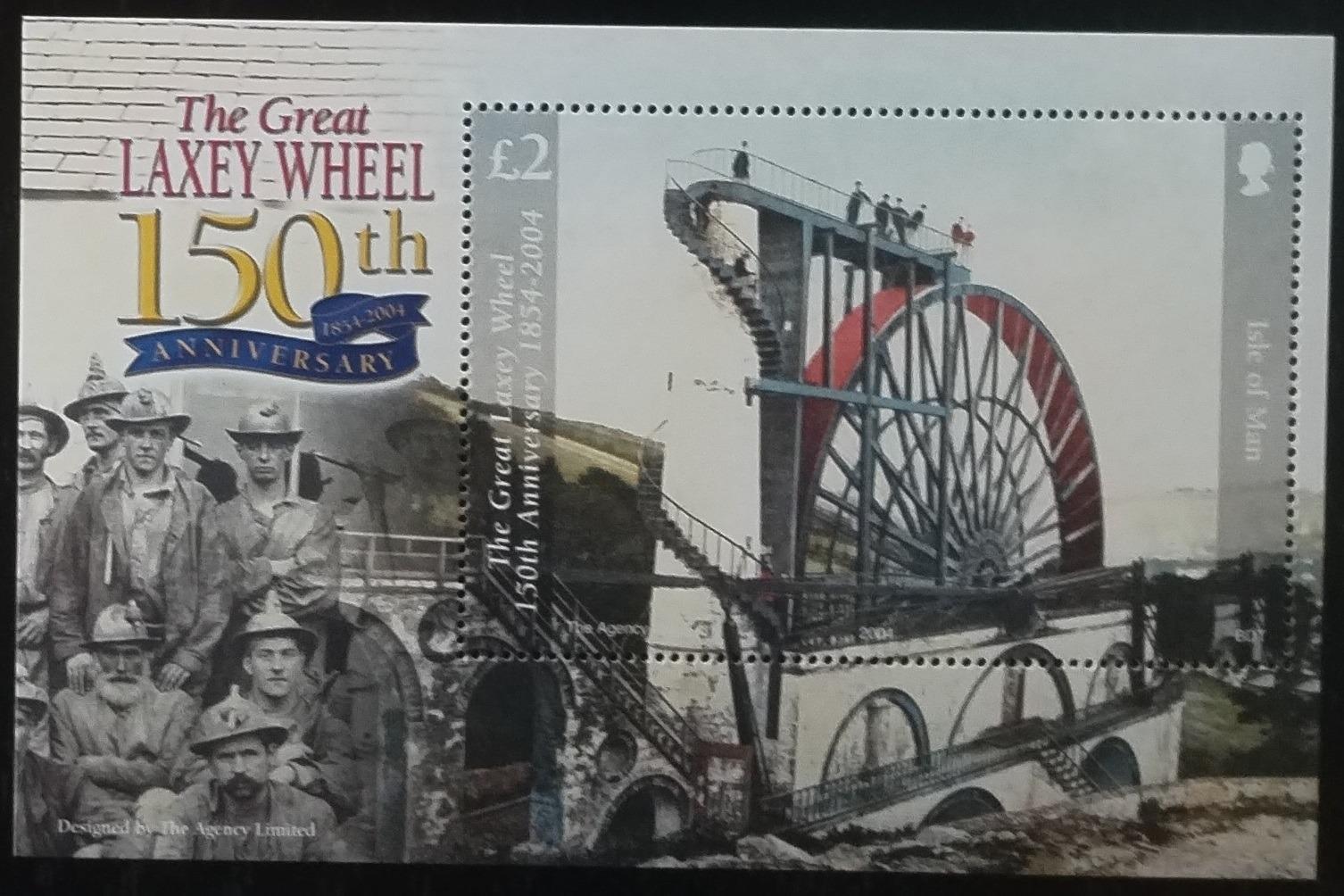 Ostrov Man 2004 Výročí Great Laxey Wheel - velké důlní kolo