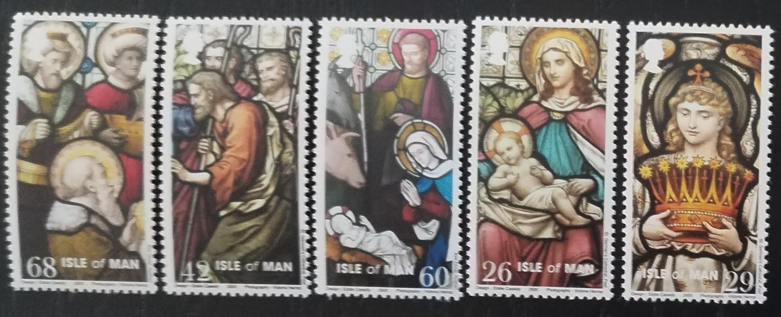 Ostrov Man 2005 Vánoce a kostelní vitrážová okna