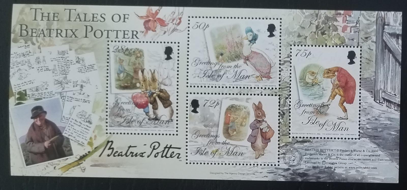 Ostrov Man 2006 Výročí Beatrix Potter, dětské spisovatelky
