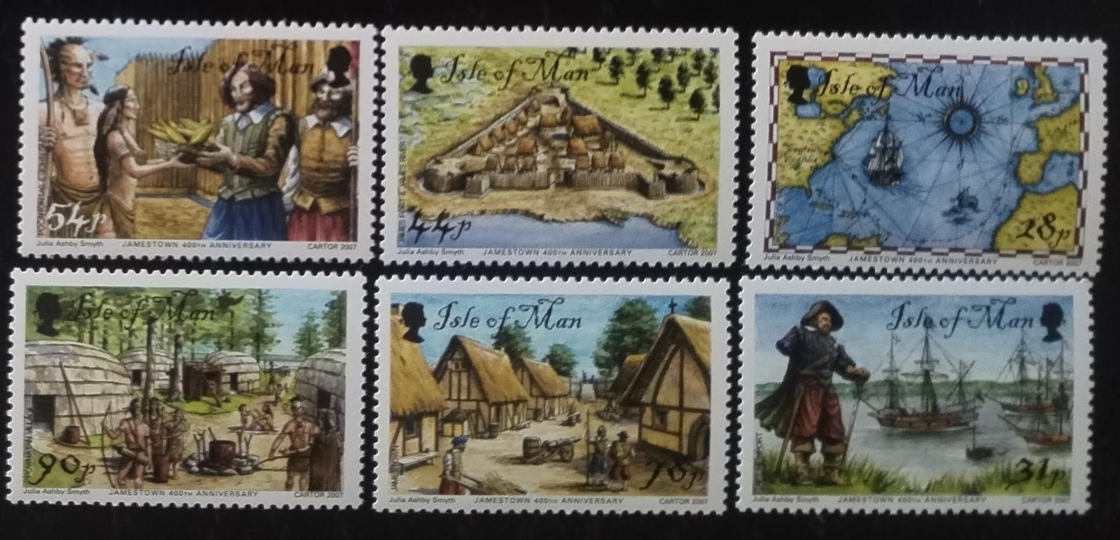 Ostrov Man 2007 Výročí kolonizace Jamestown, Indiáni a osadníci