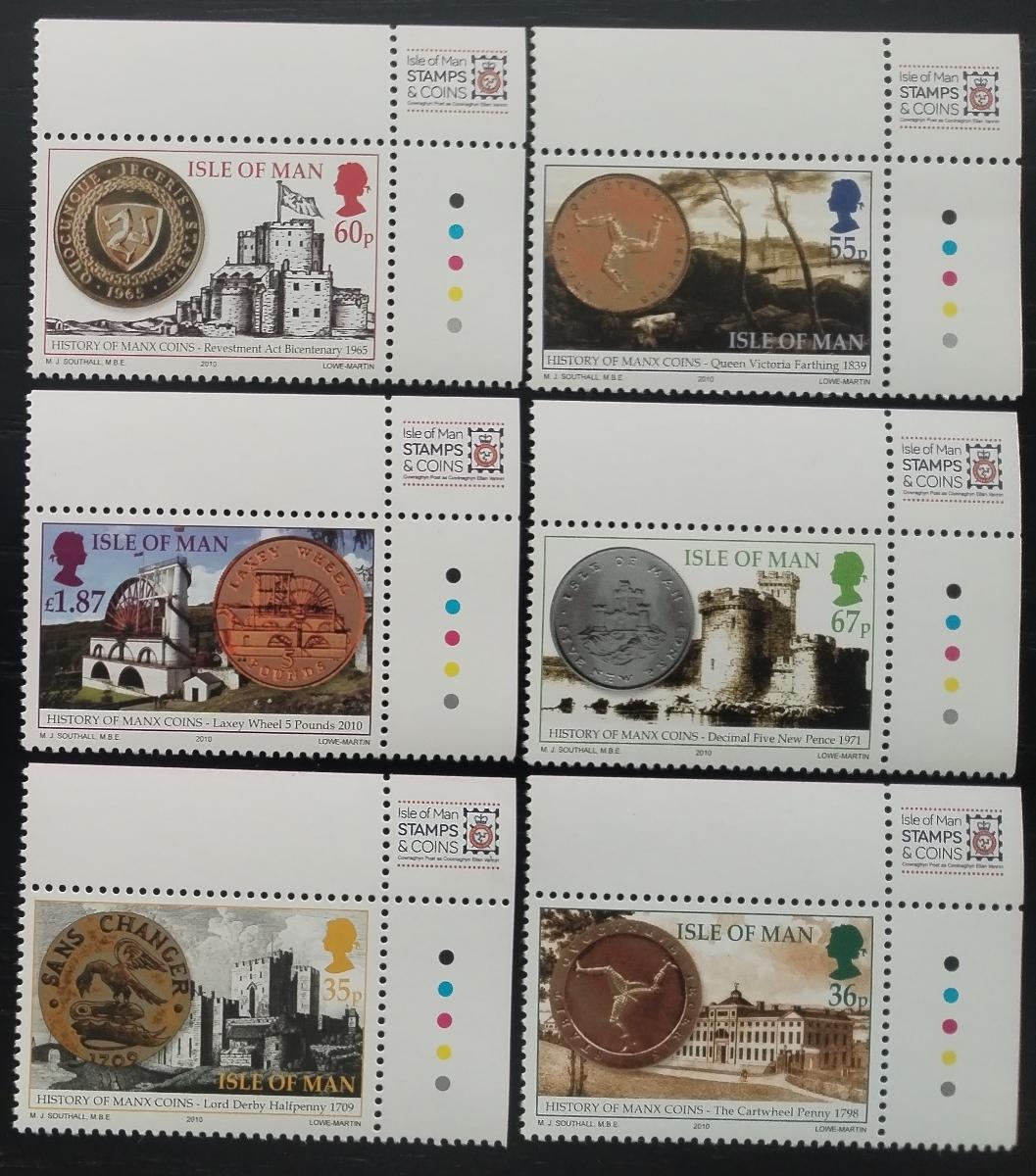 Ostrov Man 2010 Historické ostrovní mince a hrady