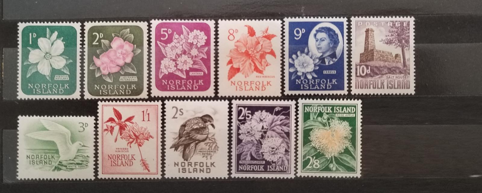 Ostrov Norfolk 1960 Definitiva: Ostrovní fauna a flora po 2s8d