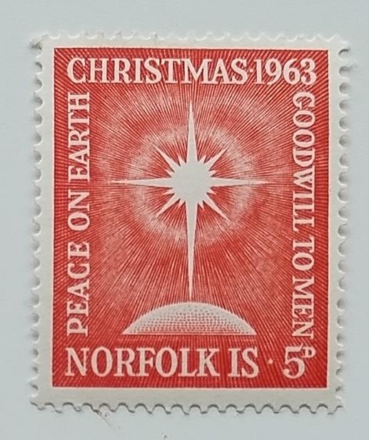 Ostrov Norfolk 1963 1,8€ Vánoce