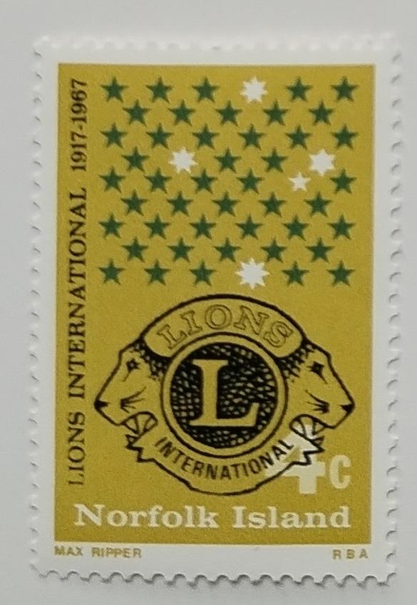 Ostrov Norfolk 1967 0,4€ 50 let Lions International, Charita
