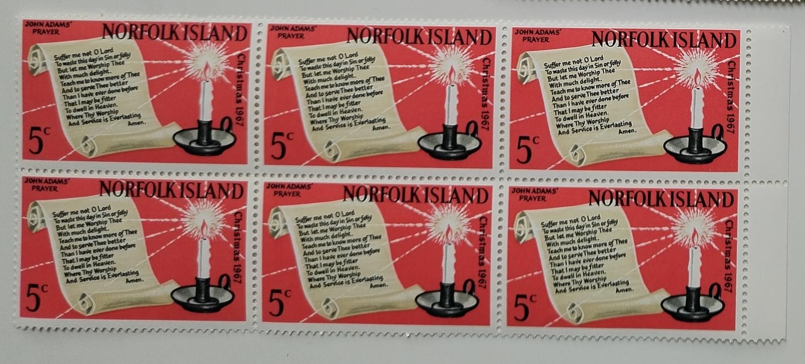 Ostrov Norfolk 1967 +2,4€ Vánoce a Nový rok, ŠESTICE