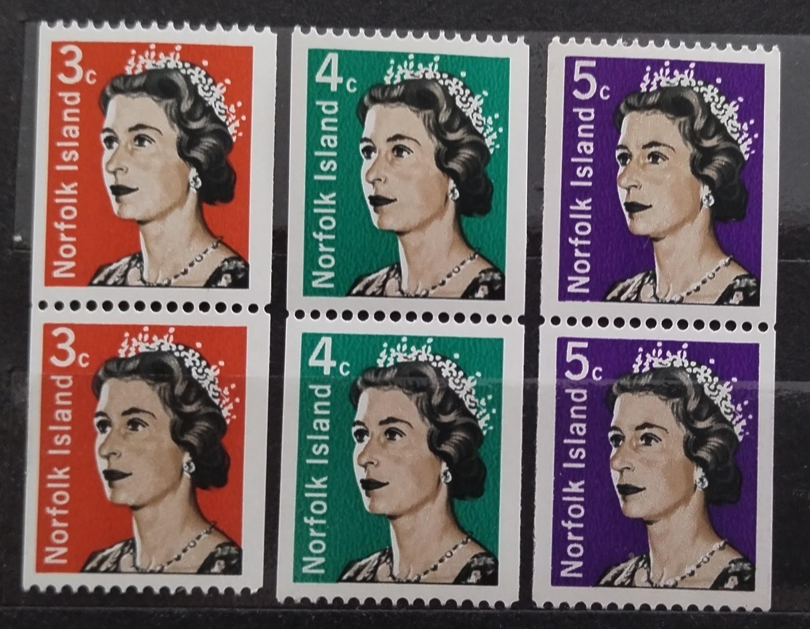 Ostrov Norfolk 1968 Královna Alžběta II. PÁRY