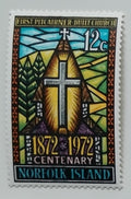 Ostrov Norfolk 1972 Století církve na ostrově