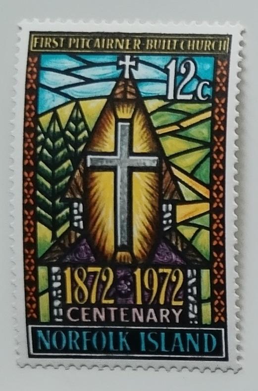 Ostrov Norfolk 1972 Století církve na ostrově