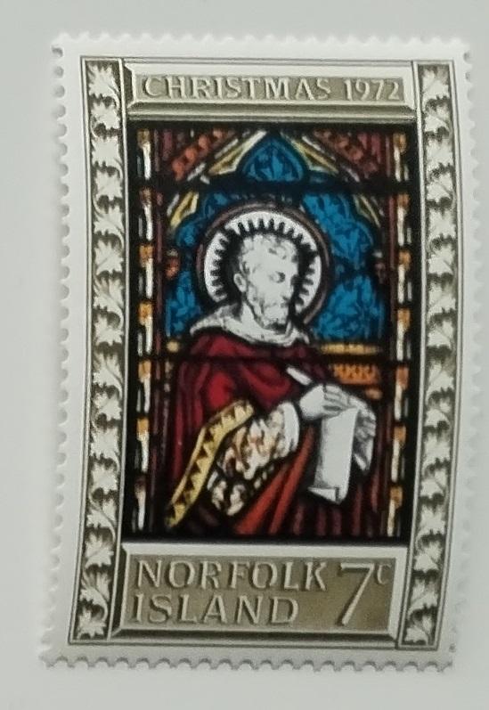 Ostrov Norfolk 1972 Vánoce a vitráže