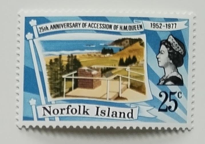 Ostrov Norfolk 1977 Výročí vlády královny