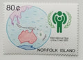 Ostrov Norfolk 1979 1,5€ Mezinárdní rok dítěte, Mapy