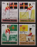 Ostrov Norfolk 1982 Vojáci a uniformy britského regimentu
