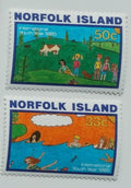 Ostrov Norfolk 1985 2€ Rok dítěte, dětské kresby