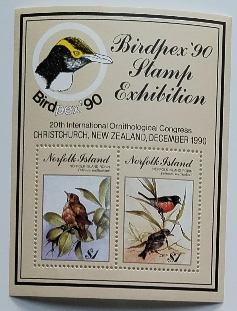 Ostrov Norfolk 1990 Bl.13 7€ Ostrovní ptáci a fauna